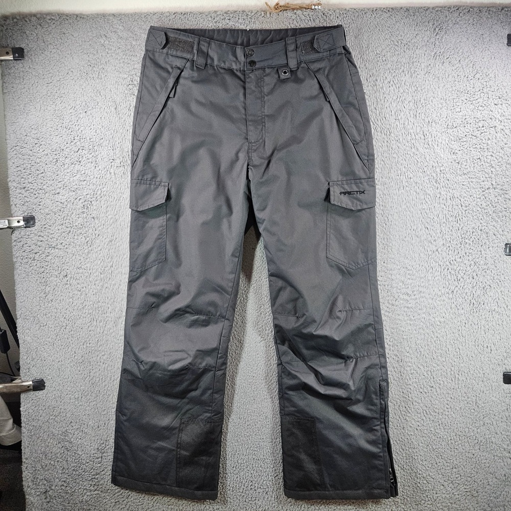 Arctix Mens Cargo Snow Pants Gray Insulated Ski Snowboard Size Medium